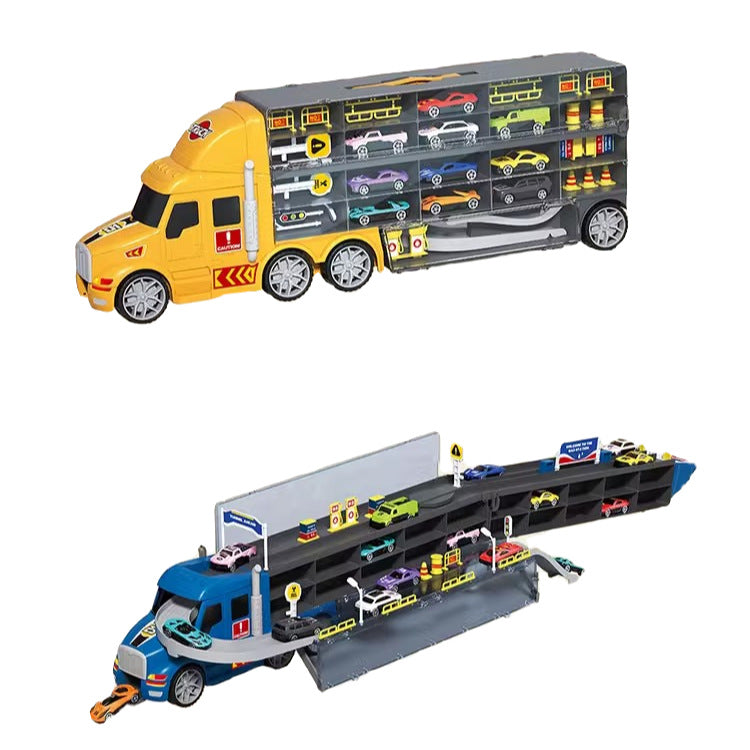 Kids' track car toy - foldable ejection storage car track parking lot - educational toy for 3-6 year old boys - birthday gift