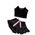 European and american style sexy lingerie pajama set - bowknot cami top and shorts - sexy new summer loungewear
