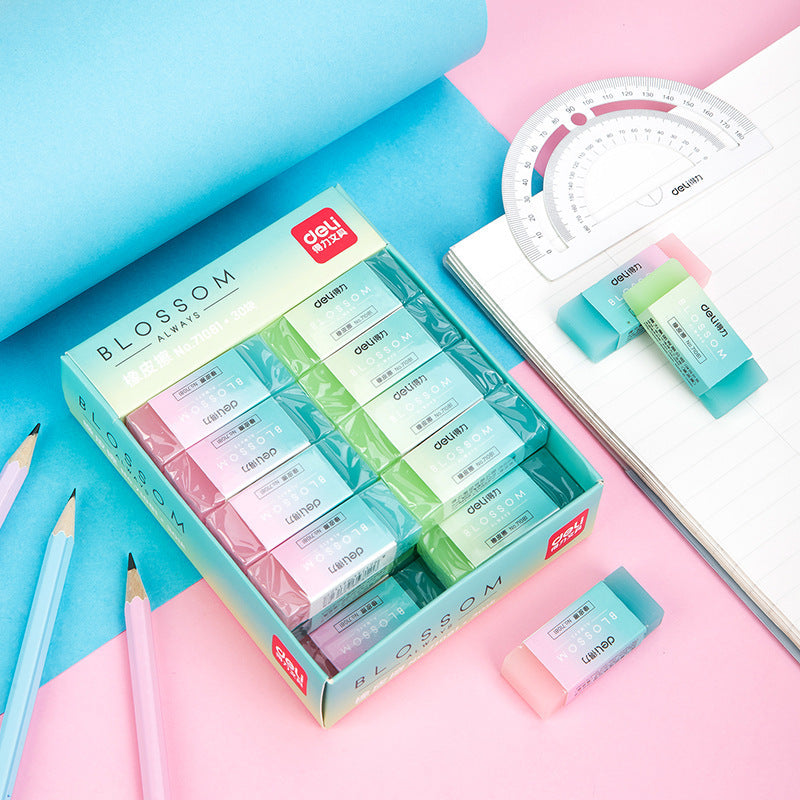Deli 71081 jelly color gradual change color eraser eraser student wipe clean eraser without leaving marks painting eraser