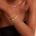 Fashion cross-border new arrival inlaid single zircon open bracelet glossy plain ring tennis chain bracelet multi-piece set of jewelry