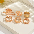 Wholesale geometric rings: european and american cross-border jewelry, niche high-end, unique, statement, light luxury, hollowed-out ins style rings for women