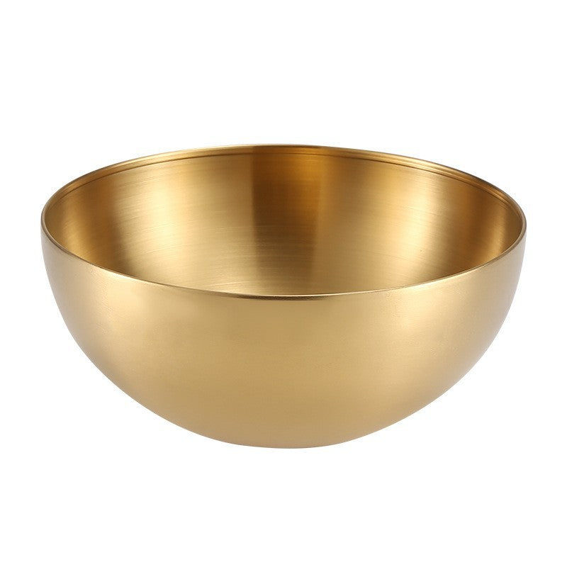 Korean salad bowl stainless steel cooking bowl golden bibimbap cold noodle bowl bbq restaurant instant noodle bowl restaurant cold noodle bowl