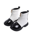 Kids double mesh black boots youth zipper fashion small leather boots fashionabrasion resistantgirl short boots