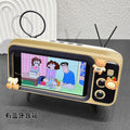 Vintage tv speaker - cute cartoon bluetooth speaker with phone stand - perfect for students & streaming