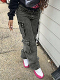 S391296 cross-border fashion denim pants for women - european & american style, casual high-waisted straight leg jeans