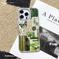 Retro patchwork suitable for apple 17promax eye-catching mobile phone case butterfly book ip16 transparent anti-fall protective cover
