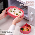 Cute lunch box with dividers, microwaveable bento box for office workers, fruit container, children's spring outing lunch box, picnic box
