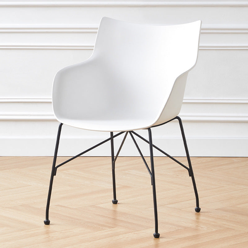 Business plastic chair computer chair reception negotiation chair restaurant stool thickened backrest chair office chair swivel chair for extended sitting