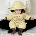 Winter romper jumpsuit super cute clothes thickened baby warm cartoon winter outfit infant onesie outing wear fleece-lined