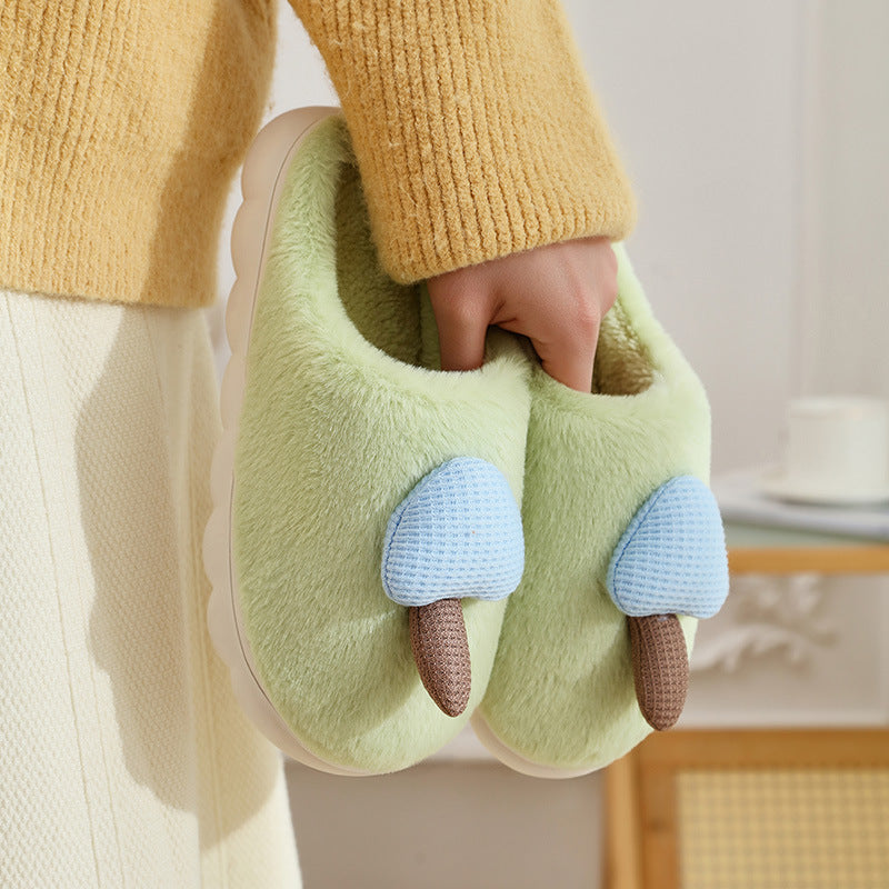Cotton slippers home fashionheattechnew arrival indoor plaidstuffed cotton slippers winterfor homewinter mushroom slippers