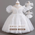 Girls' dresses: custom-made princess gowns for international e-commerce, european and american style flower girl dresses with sequins and tulle skirts, runway performance costumes