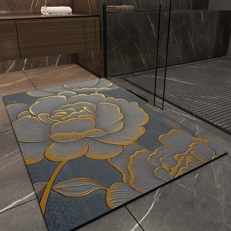 Bathroom absorbent floor mat soft diatom mud non-slip bathroom toilet for home bathroom door quick-drying door mat