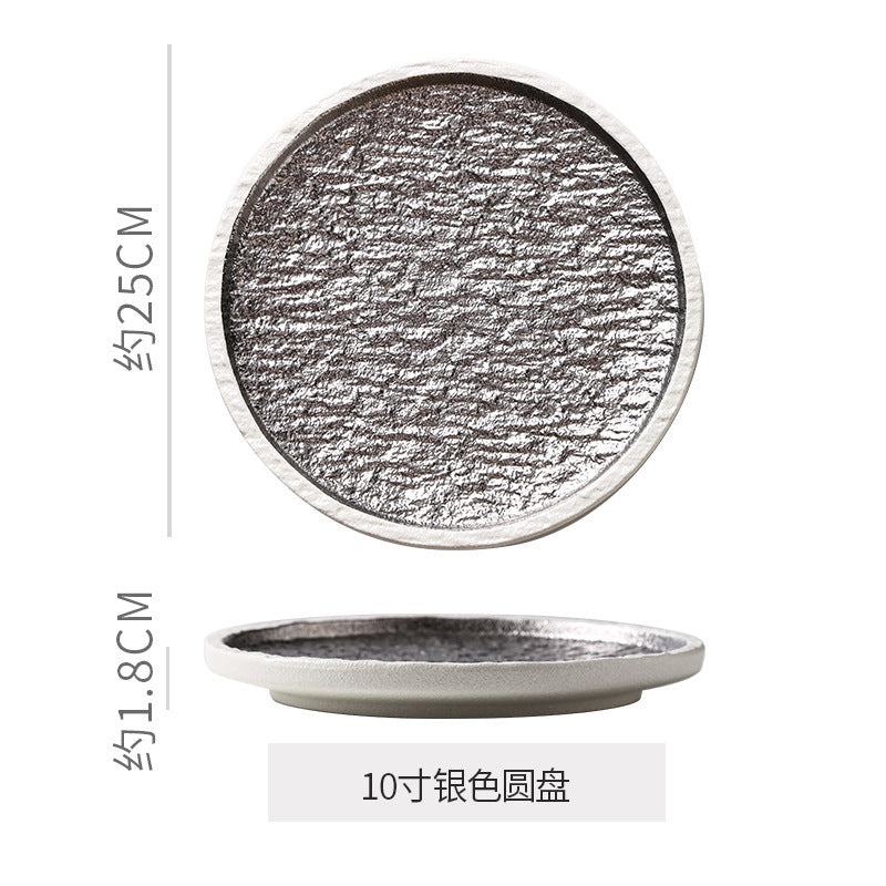 Instagrammable personalized ceramic steak plate - premium embossed ceramic steak plate for restaurants and hotels - display plate/course plate