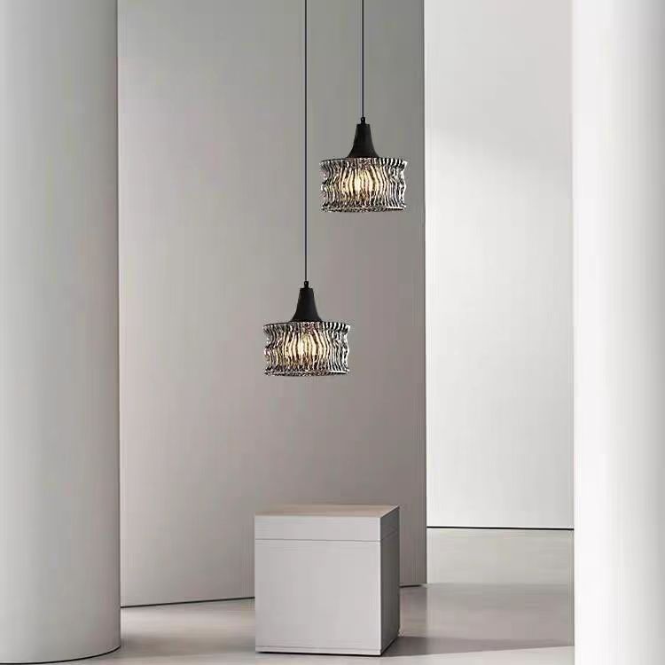 Wabi Sand Wind Italian Minimalist Bedroom Bedside Lamp Small Hanging Modern Simple Premium Bar Restaurant Art Glass Chandelier