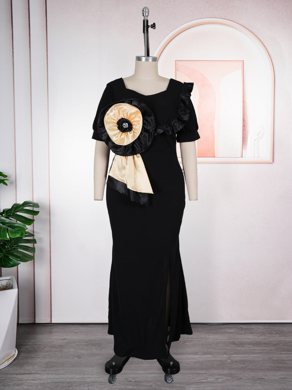 Amazon fashion banquet elegance long dress african cross-border foreign trade  plus size women's dress