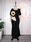 Amazon fashion banquet elegance long dress african cross-border foreign trade  plus size women's dress