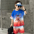 Summer little nezha short-sleeve set : new baby summer outfit, boys' sports two-piece set, quick-dry kids' clothing
