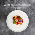 European-style creative art embossed display plate, steak plate, vintage-style pure white ceramic western dinner plate, dessert presentation plate