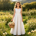 fashion style youth whitecasual style satin sleeveless vest pastoral style back lacepatchworkelegance