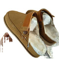 Thick sole toe-cap back strap boken shoes exportplus size24autumnew arrival cowhide velvet casual toe-cap slippers in stock