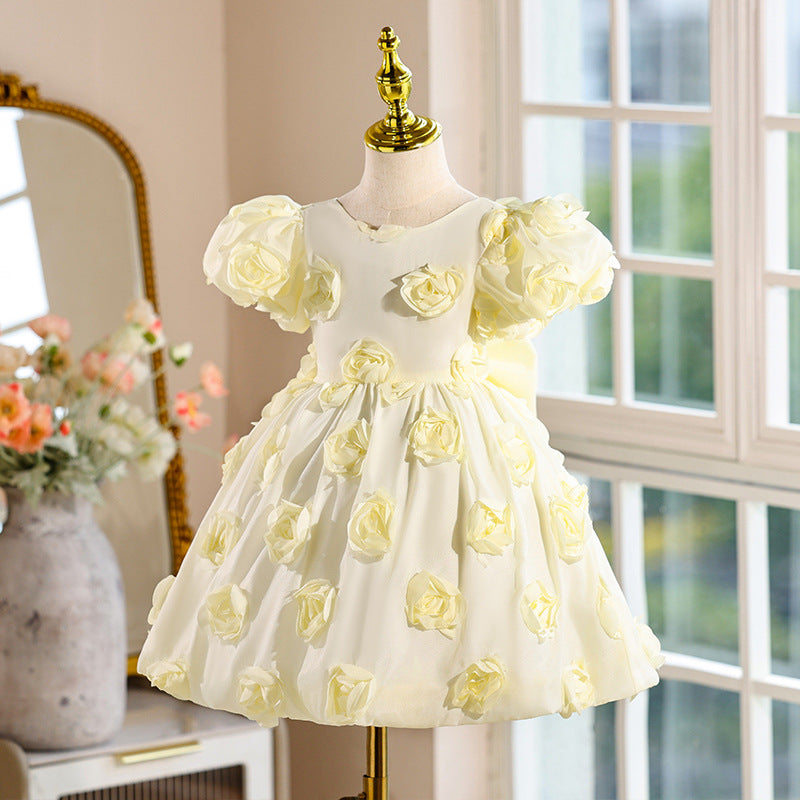 Girls' dress - fairytale bow princess dress - mid-length -  new arrival - cross-border ready stock - baby & toddler birthday & first birthday