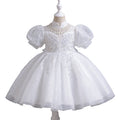 Girls' formal dress - birthday, spring/autumn, long sleeve - cross-border fashion, european & american style, elegant children's princess dress, long sleeve high-end piano performance dress