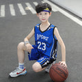 boys' summer basketball jersey set - kids' indoor student quick-dry, wear-resistant, anti-slip sleeveless sports outfit for mid-to-large children
