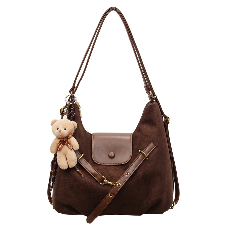 Multifunctional single and double shoulder bag, large capacity tote bag, autumn new arrival leopard print trendysatchel bag, work clothing bag
