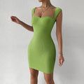 spring/summer new arrivals:  us & european style sexy nightclub mini dress - sleeveless knitted bodycon cami dress