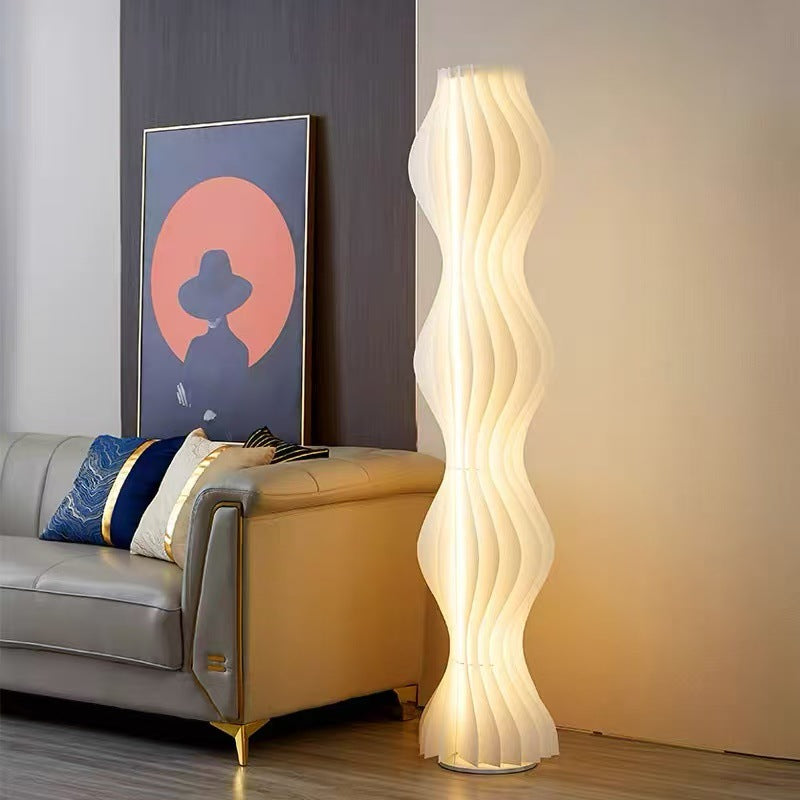 Hula skirt floor lamp living room sofa live broadcast effect atmosphere lamp designer classy sense accessible luxury vertical floor table lamp