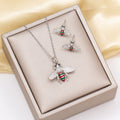 Tz-8358 silver red bee set