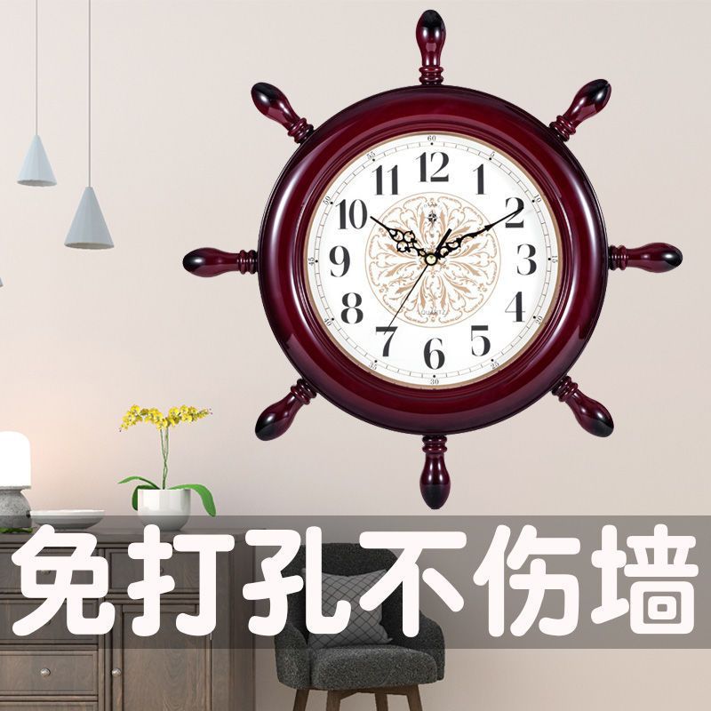 European retro swing clock living room wall clock fashion clock bedroom silent quartz clock creative clock