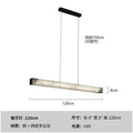 Minimalist light luxury marble new chinoiserie light luxury restaurant marble chandelier long strip one-word study cross-border thyristor dimming