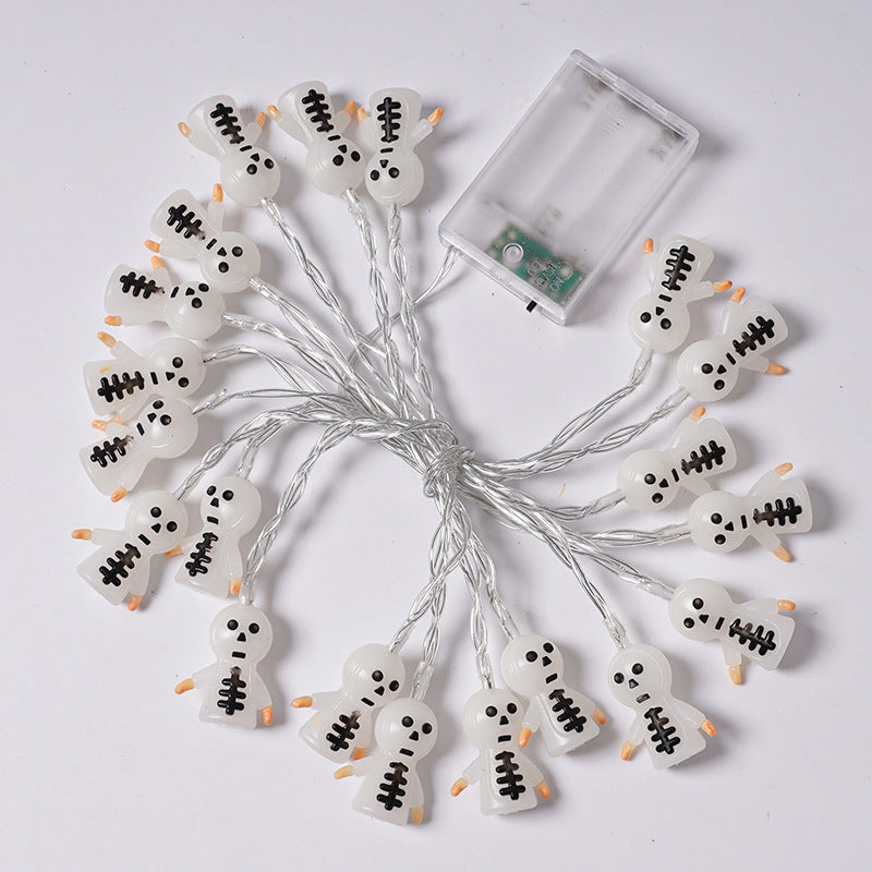 New Halloween light string Skull ghost battery box light Horror decorative light Halloween mix and match pumpkin light string