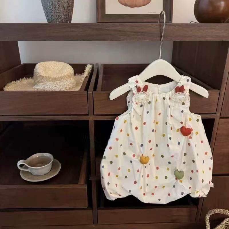 Korean style lightweight sleeveless bodysuit - summer baby clothes, sweet infant & toddler outerwear, cute summer romper