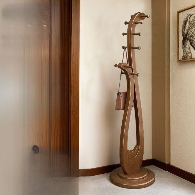Clothes rack, coat rack, floor-standing clothes rack, for home bedroom, all solid wood, high-end solid wood clothes rack, floor-standing