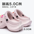 Spongebob squarepants thick sole goddess nightclub high heels crocs summer heightened toe beach sandals women's slippers