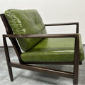 Solid wood sofa chair for home living room restaurant casual chair single armchair balcony lazy sofa hank chair leather