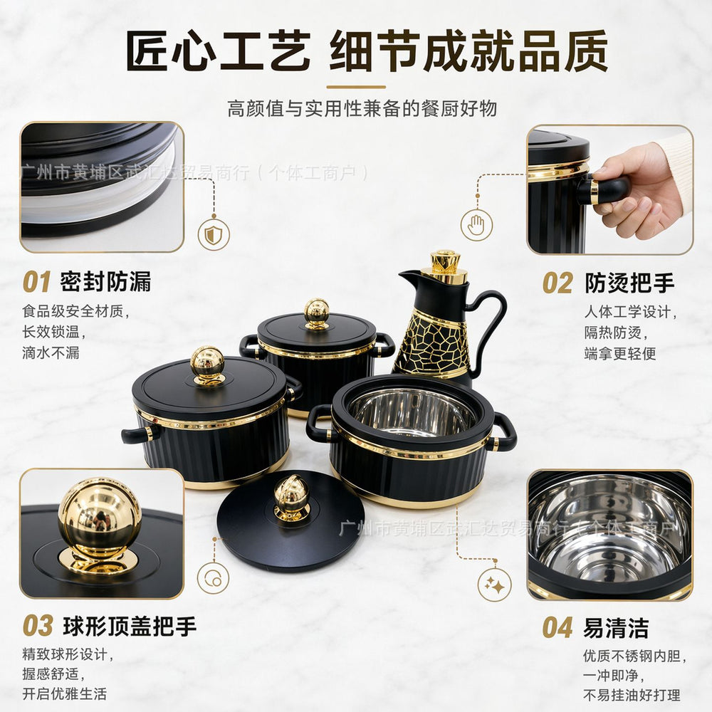 Food warmer thermal insulation pot thermal insulation lunch box large capacity commercial rice thermal insulation pot for home lunch box portable