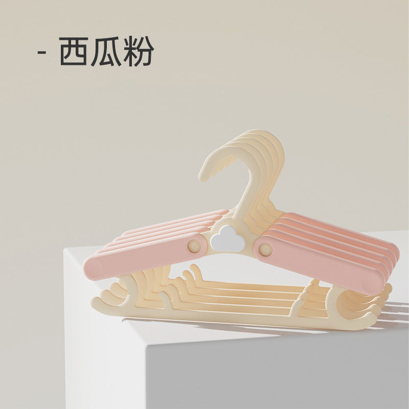 Children's clothes hanger, infant and toddler clothes retractable clothes hanger, newborn baby clothes support non-slip cloud