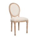 cream style dining chair comfortable cotton and linen back dining table chair for home dining room chair scandinavian solid wood chair