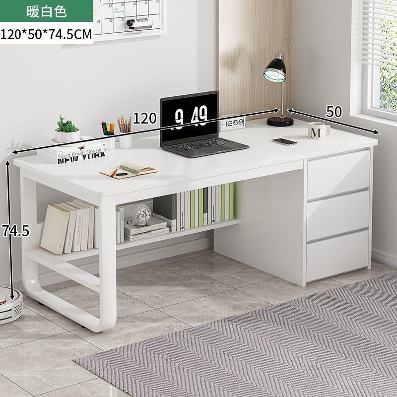 Computer desk desktop office desk bookshelf modern minimalist table home bedroom student writing study desk