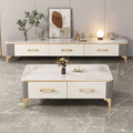 Solid wood coffee table living room home light luxury modern minimalist new style tea table small apartment coffee table tv cabinet combination