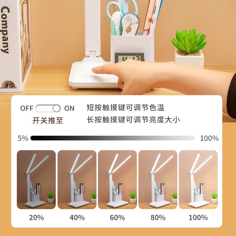 Creative led desk lamp - ambient night light, eye-care usb bedside lamp for students, study, bedroom, dormitory reading