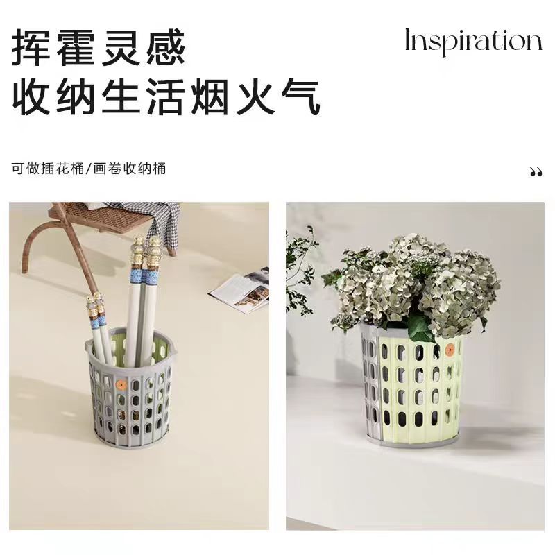 Multifunctional trash can set - household trash can for bedroom, bathroom, and more - versatile collapsible trash can
