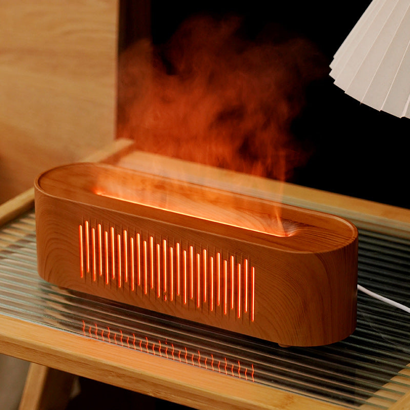 artificial large fog volume flame humidifier embedded fireplace usb atmosphere light for home flame aromatherapy machine