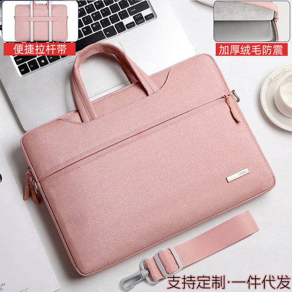 Portable laptop bag women's simple fresh and cute anti-drop shock absorber 15.6ipad tablet bag