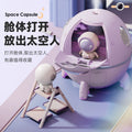 New astronaut humidifier - creative space capsule design with color-changing lights, high mist output, suitable for home, car, desktop, night light, and atomizer