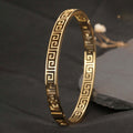 Great wall pattern stainless steel bracelet women's retro palace style ins niche design accessible luxury classy sense of design bracelet