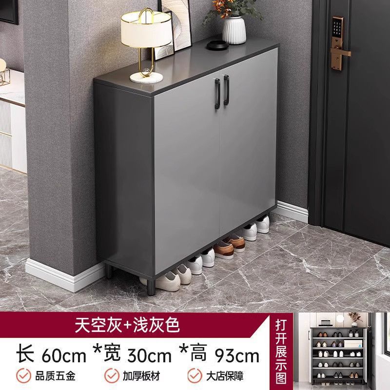 Solid wood shoe cabinet, indoor corridor at the entrance of the home, large-capacity new entry entrance cabinet, light luxury shoe rack